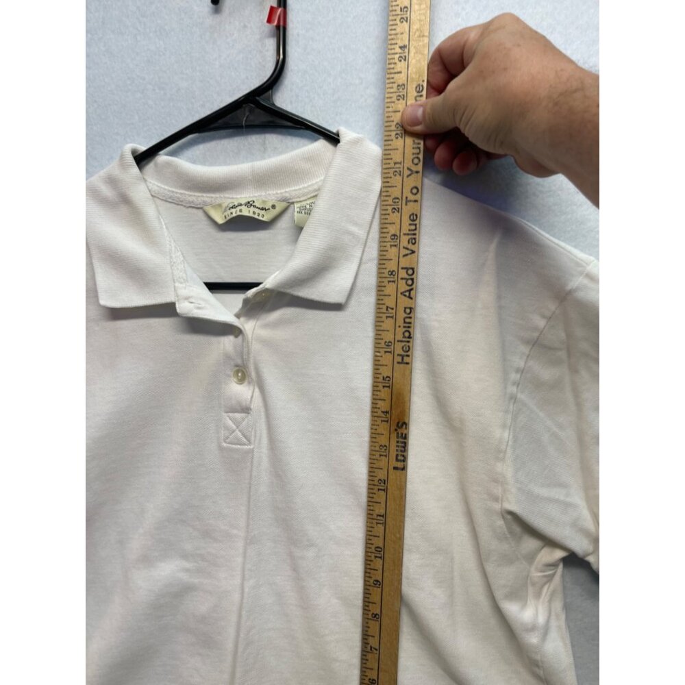 Eddie Bauer White Polo Short Sleeve Shirt Women's Size Large - Picture 5 of 8